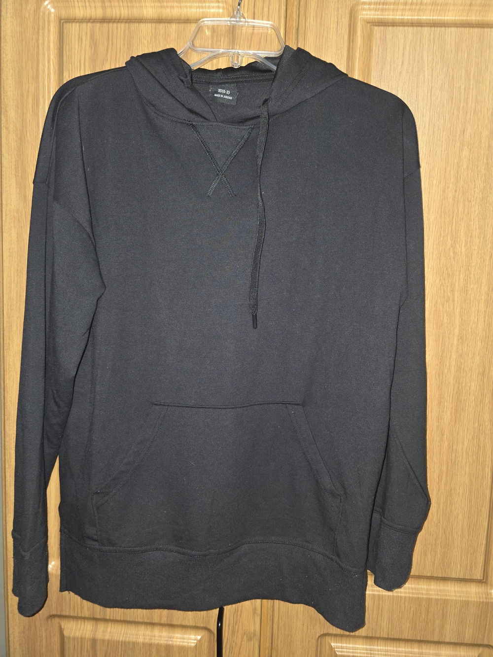 Women's Black Pullover Hoodie with Pocket